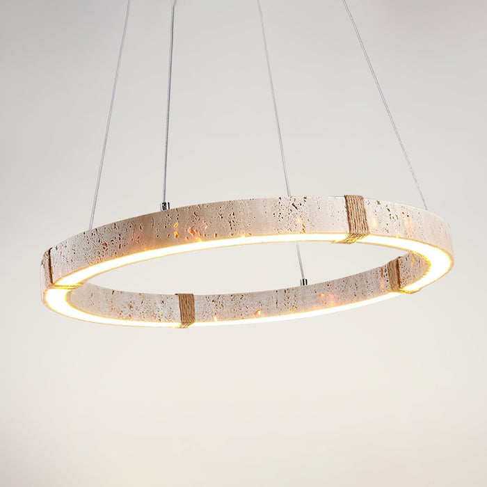 Circle Travertine Pendant Lamp - Simprolos