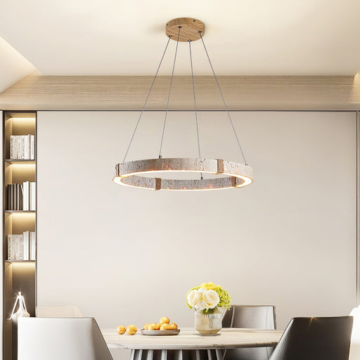 Circle Travertine Pendant Lamp - Simprolos