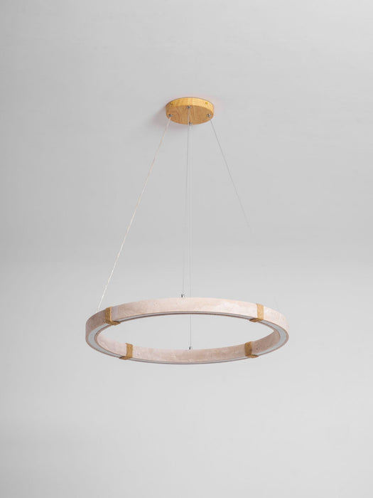 Circle Travertine Pendant Lamp - Simprolos