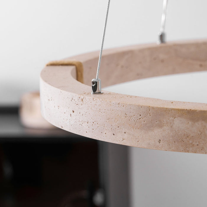 Circle Travertine Pendant Lamp - Simprolos