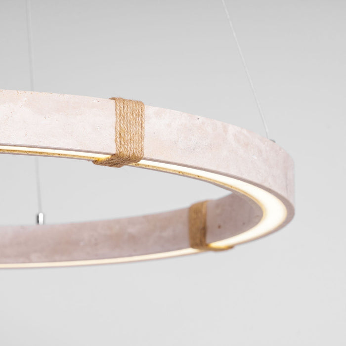 Circle Travertine Pendant Lamp - Simprolos