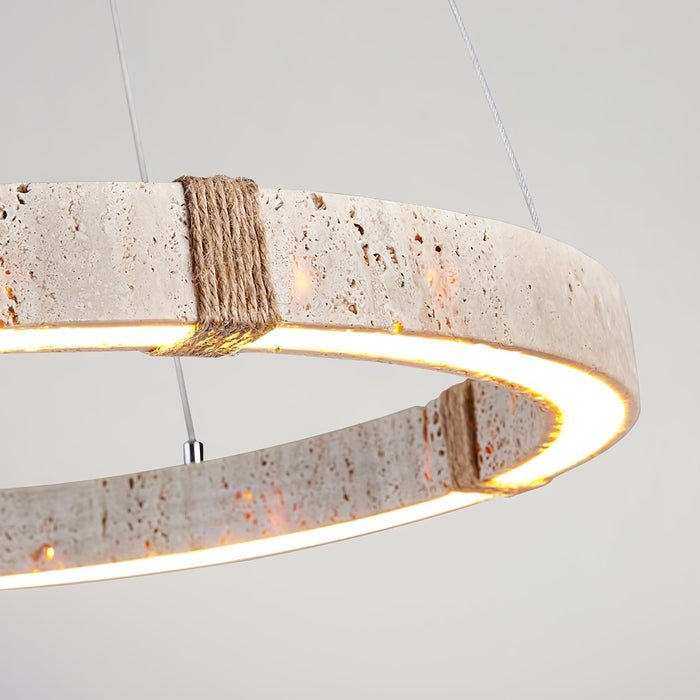 Circle Travertine Pendant Lamp - Simprolos