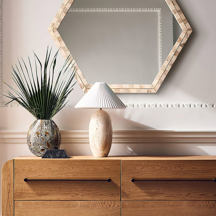Cirra Travertine Table Lamp - Simprolos