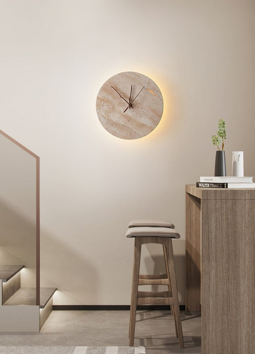 Clock Travertine Wall Lamp - Simprolos