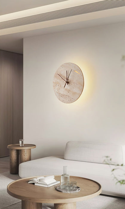 Clock Travertine Wall Lamp - Simprolos