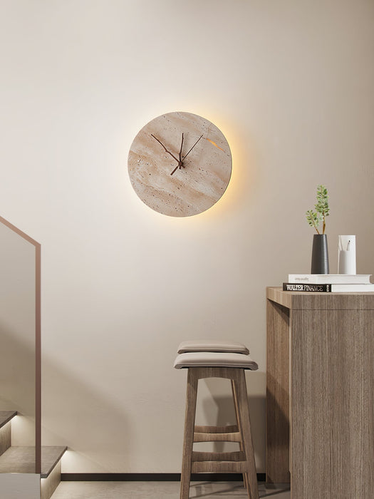 Clock Travertine Wall Lamp - Simprolos