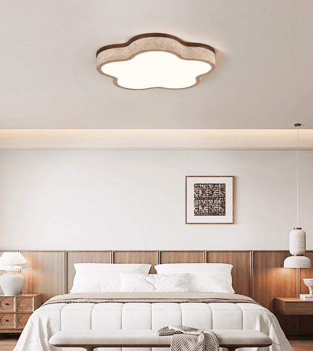 Cloudline Travertine Ceiling Lamp - Simprolos