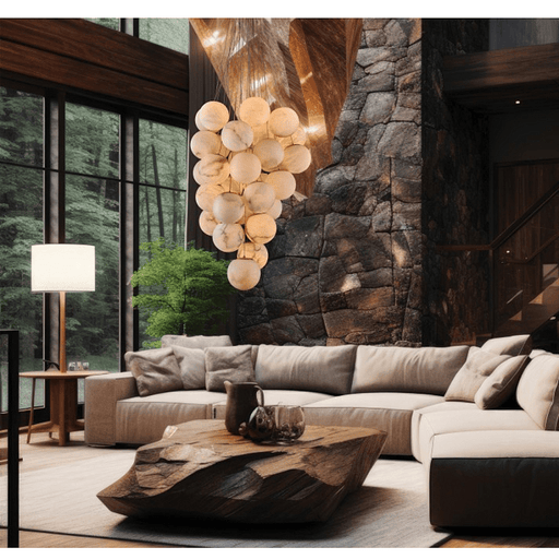 Cluster Alabaster Globe Chandelier - Simprolos