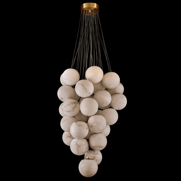 Cluster Alabaster Globe Chandelier - Simprolos