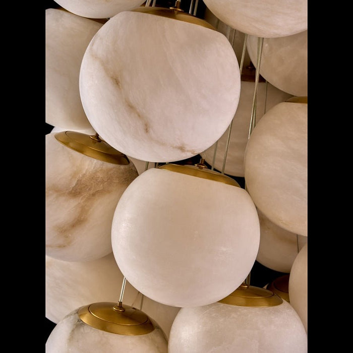 Cluster Alabaster Globe Chandelier - Simprolos