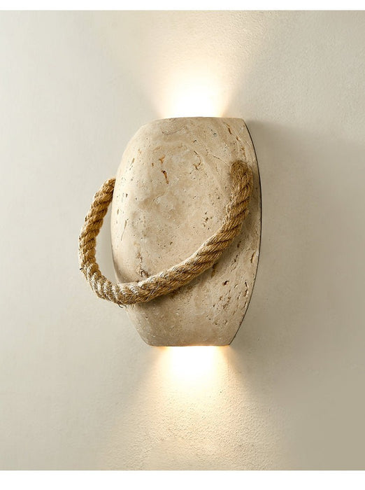 Coastal Rope Stone Wall Sconce - Simprolos