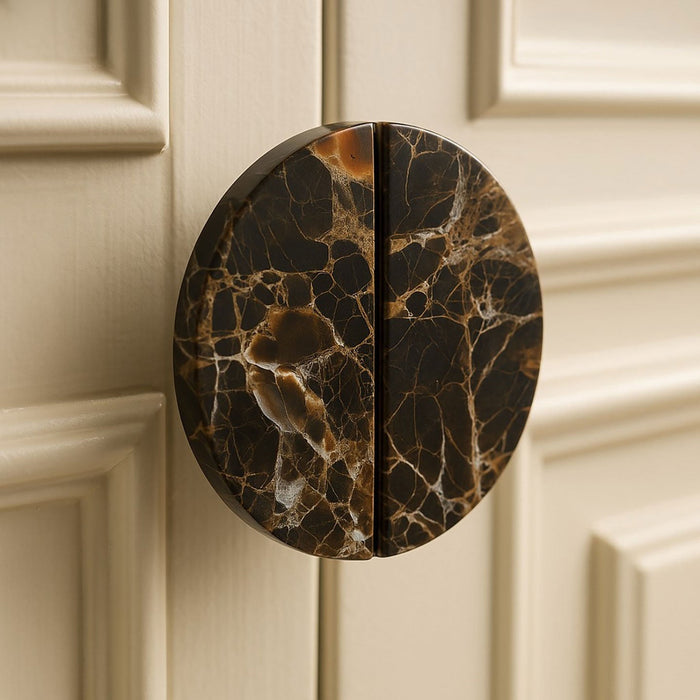 Coffee Marble Door Handle - Simprolos