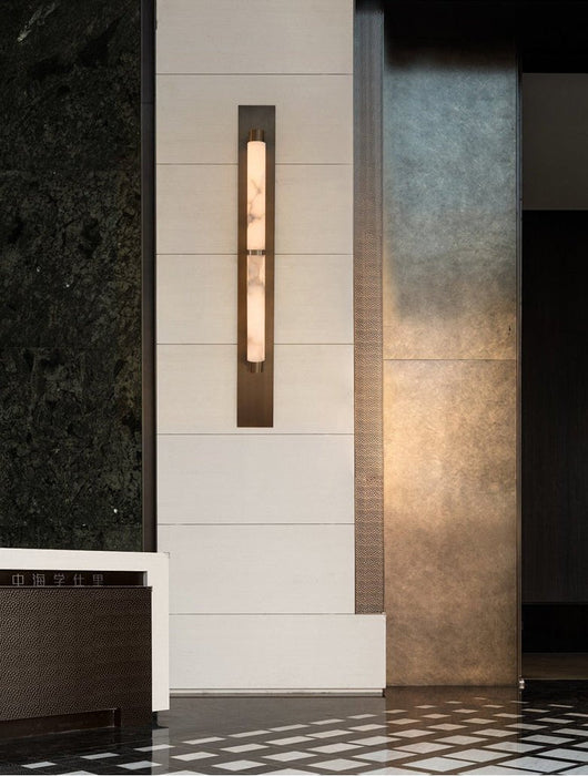 Columnar Alabaster Sconce - Simprolos