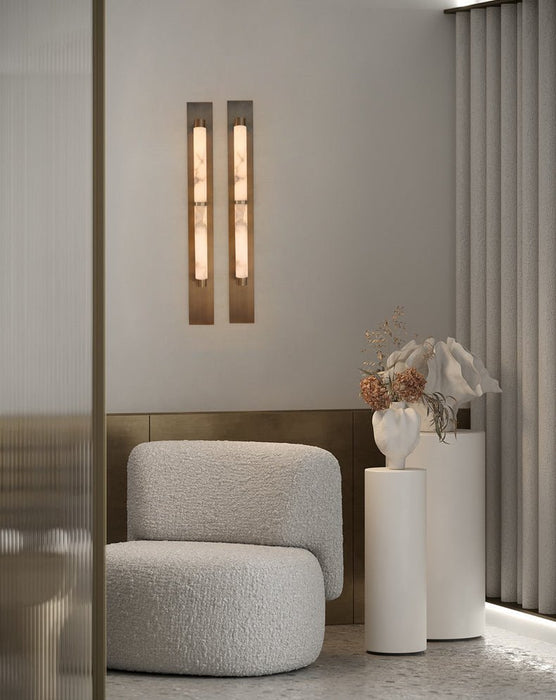 Columnar Alabaster Sconce - Simprolos