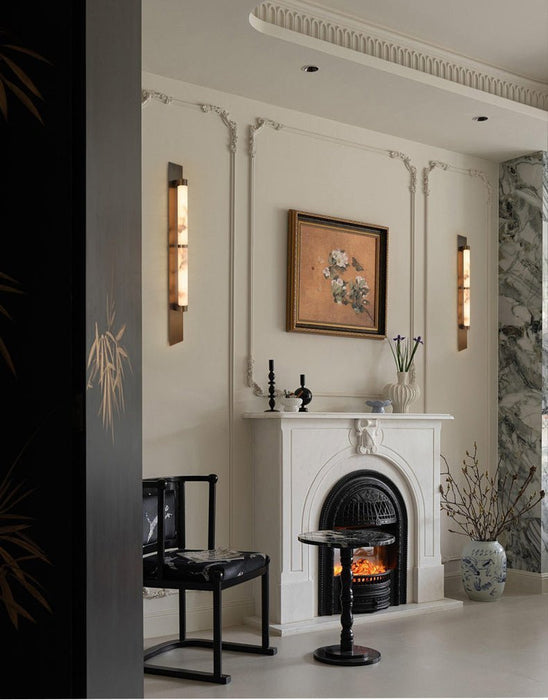 Columnar Alabaster Sconce - Simprolos
