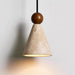 Cone Wood Bead Wall Sconce - Simprolos