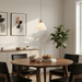 Conical Alabaster Brass Pendant Lamp - Simprolos