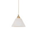 Conical Alabaster Brass Pendant Lamp - Simprolos