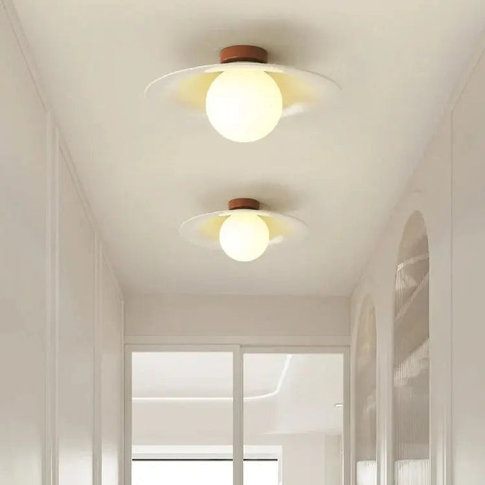 Cream Retro Iron Aisle Ceiling Lamp - Simprolos