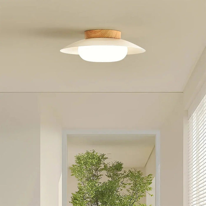 Cream Round White Ceiling Light - Simprolos