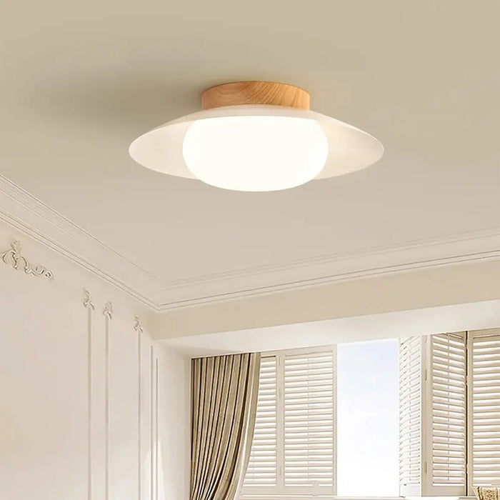 Cream Round White Ceiling Light - Simprolos