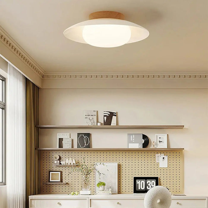 Cream Round White Ceiling Light - Simprolos