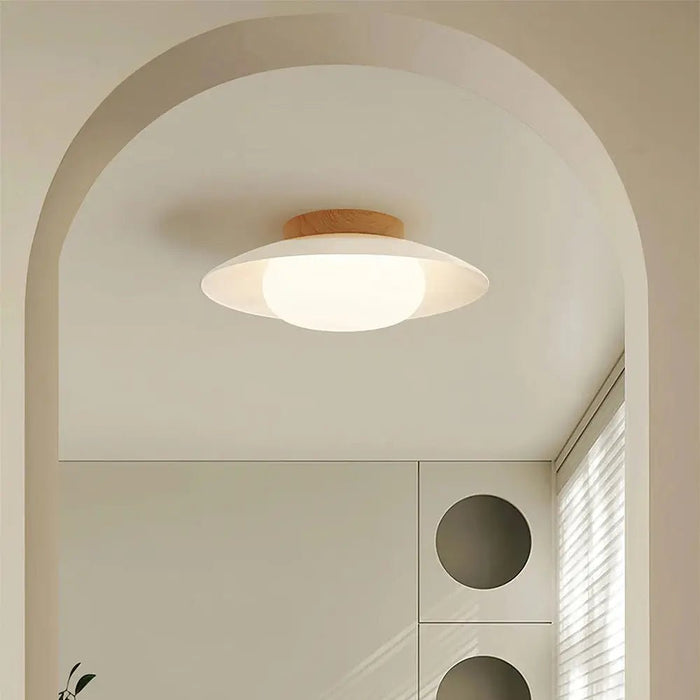 Cream Round White Ceiling Light - Simprolos