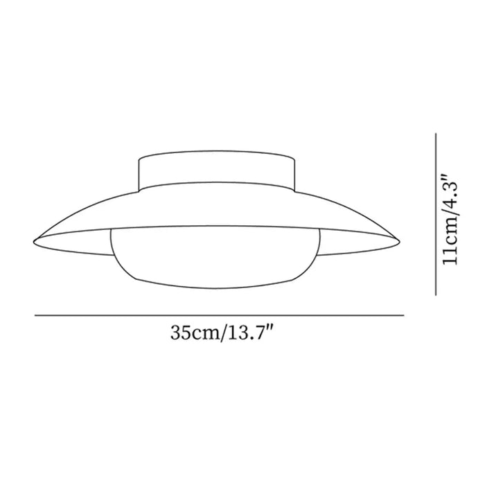 Cream Round White Ceiling Light - Simprolos