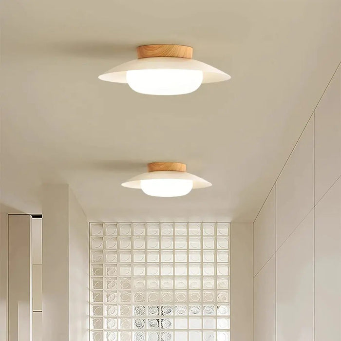 Cream Round White Ceiling Light - Simprolos