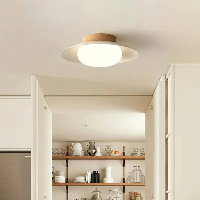 Cream Round White Ceiling Light - Simprolos