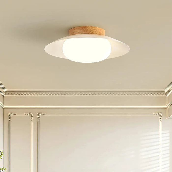 Cream Round White Ceiling Light - Simprolos