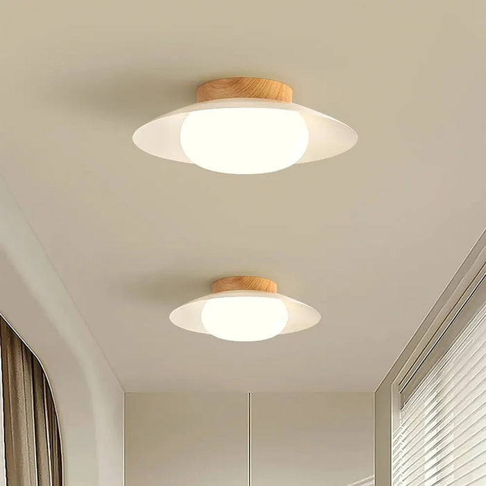 Cream Round White Ceiling Light - Simprolos