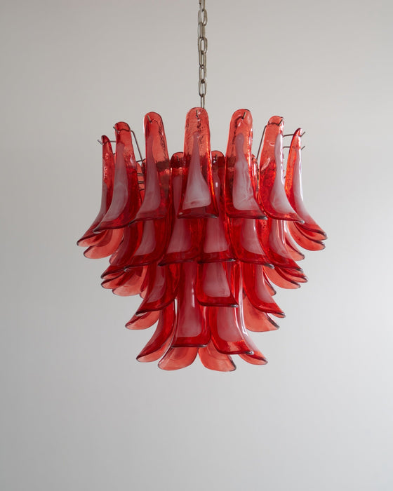 Crimson Glass Petals Chandelier - Simprolos