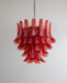 Crimson Glass Petals Chandelier - Simprolos