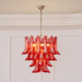 Crimson Glass Petals Chandelier - Simprolos