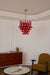 Crimson Glass Petals Chandelier - Simprolos
