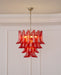 Crimson Glass Petals Chandelier - Simprolos