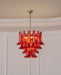 Crimson Glass Petals Chandelier - Simprolos