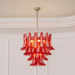 Crimson Glass Petals Chandelier - Simprolos