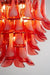 Crimson Glass Petals Chandelier - Simprolos