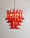 Crimson Glass Petals Chandelier - Simprolos