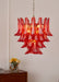 Crimson Glass Petals Chandelier - Simprolos