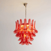 Crimson Glass Petals Chandelier - Simprolos