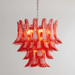 Crimson Glass Petals Chandelier - Simprolos