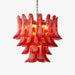 Crimson Glass Petals Chandelier - Simprolos