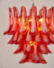 Crimson Glass Petals Chandelier - Simprolos