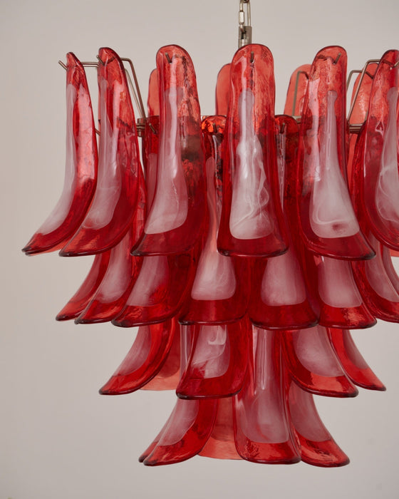 Crimson Glass Petals Chandelier - Simprolos