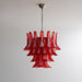 Crimson Glass Petals Chandelier - Simprolos