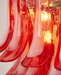 Crimson Glass Petals Chandelier - Simprolos