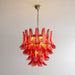 Crimson Glass Petals Chandelier - Simprolos